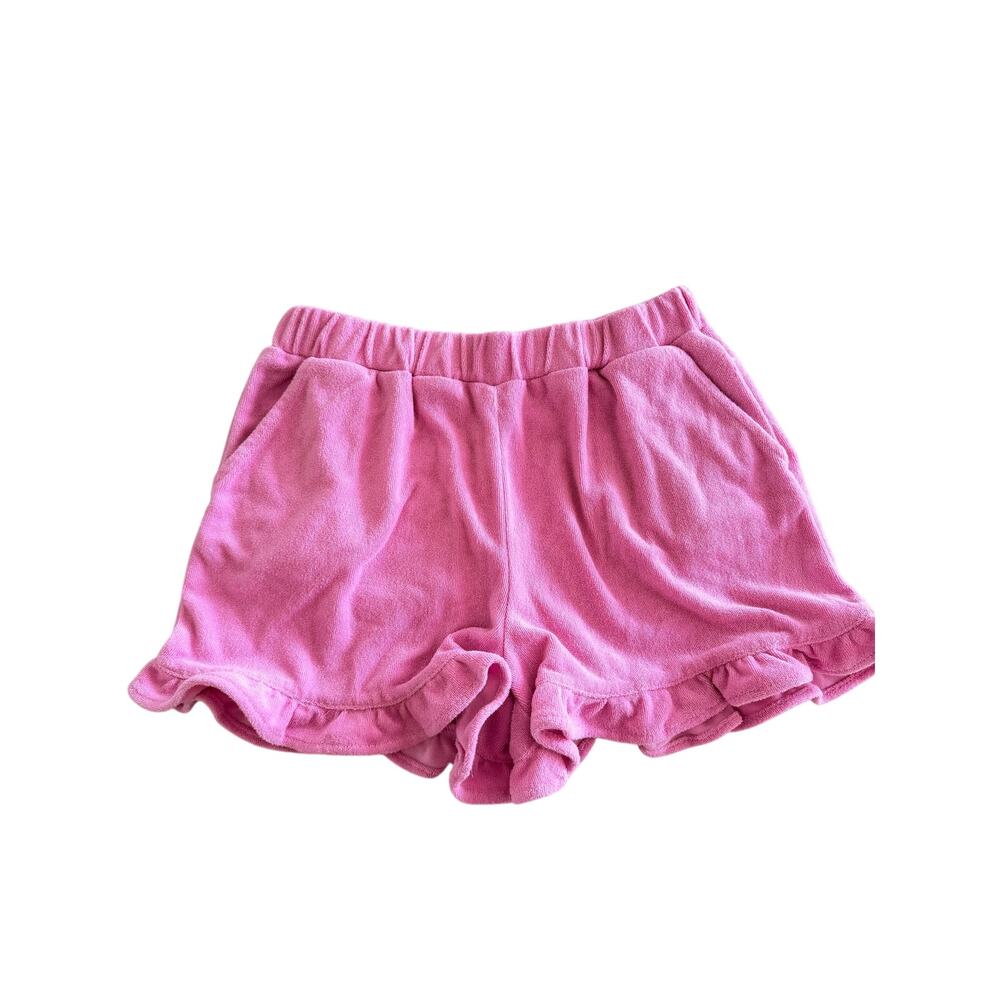 Mini Boden Pink Towelling Ruffle Shorts - Girls 10/11 Years